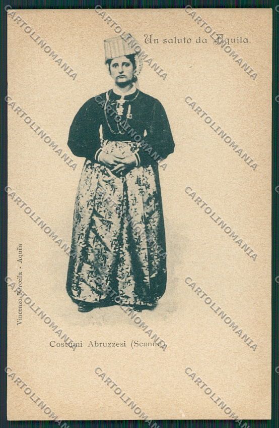 L'Aquila Scanno Costumi cartolina QQ3936 – fronte