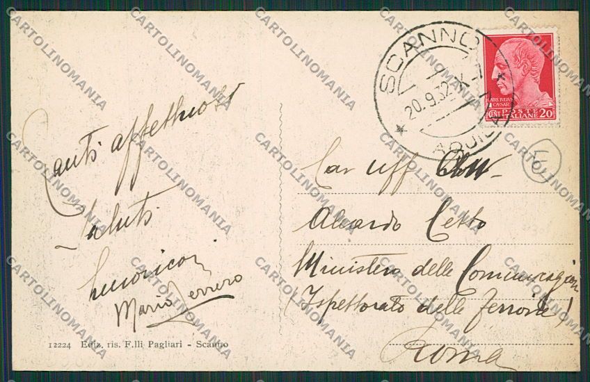 L'Aquila Scanno cartolina QQ3954 – retro