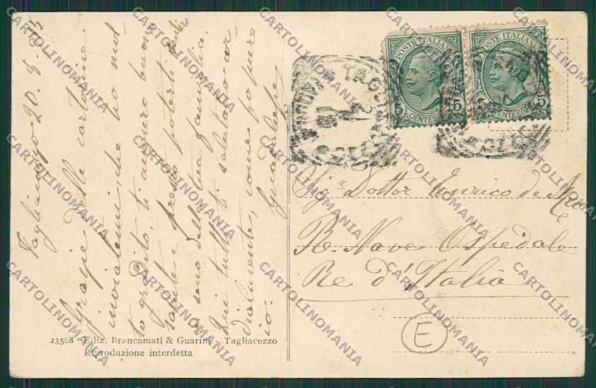 L'Aquila Tagliacozzo cartolina QQ3961 – retro