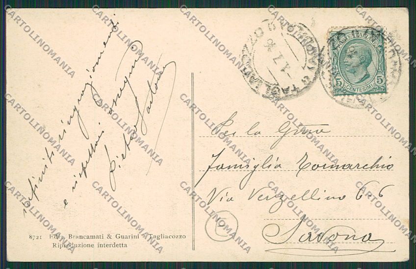 L'Aquila Tagliacozzo Saluti da ABRASA cartolina QQ3963 – retro
