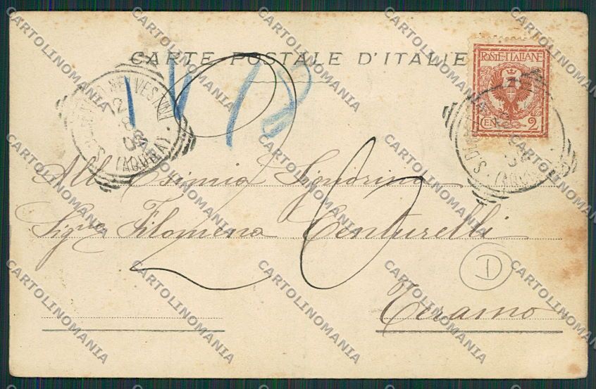 L'Aquila Costumi Alterocca 1370 cartolina QQ3970 – retro