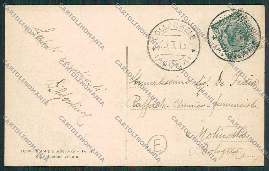 L'Aquila Collarmele Terremoto cartolina QQ4000 – retro