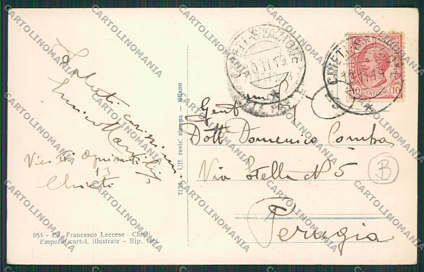 Chieti Città cartolina QQ4010 – retro