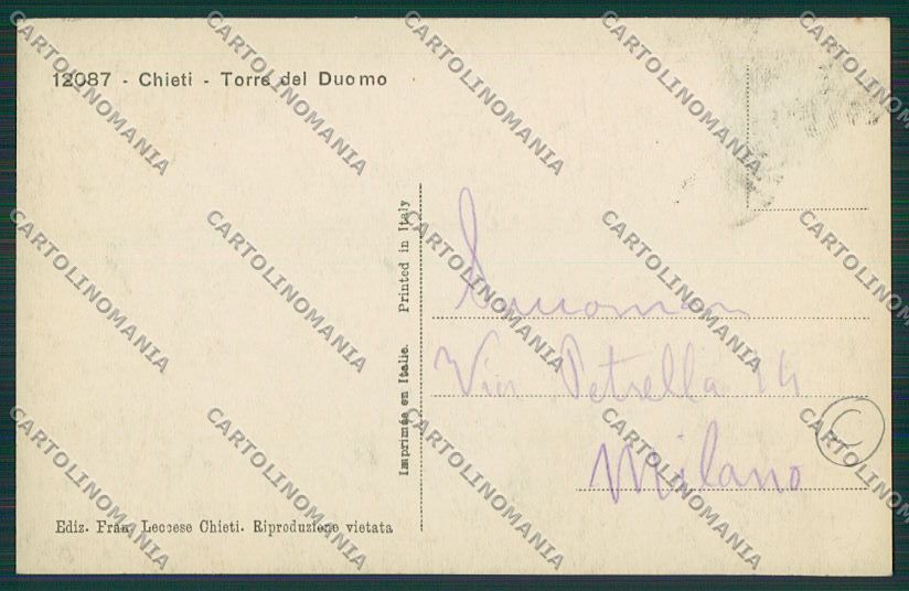 Chieti Città Foto cartolina QQ4013 – retro