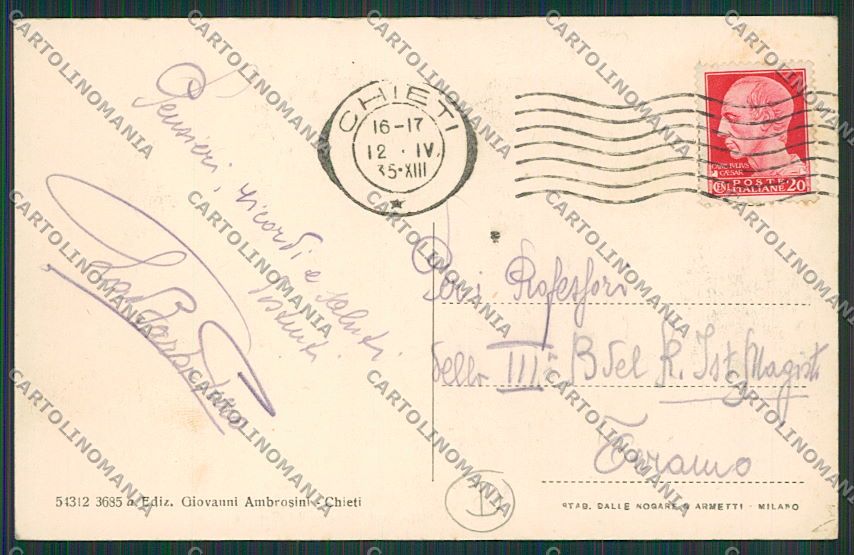 Chieti Città cartolina QQ4030 – retro