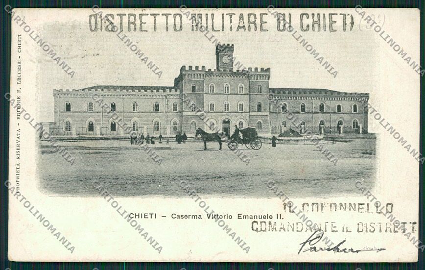 Chieti Città Caserma Militari ABRASA cartolina QQ4040 – fronte