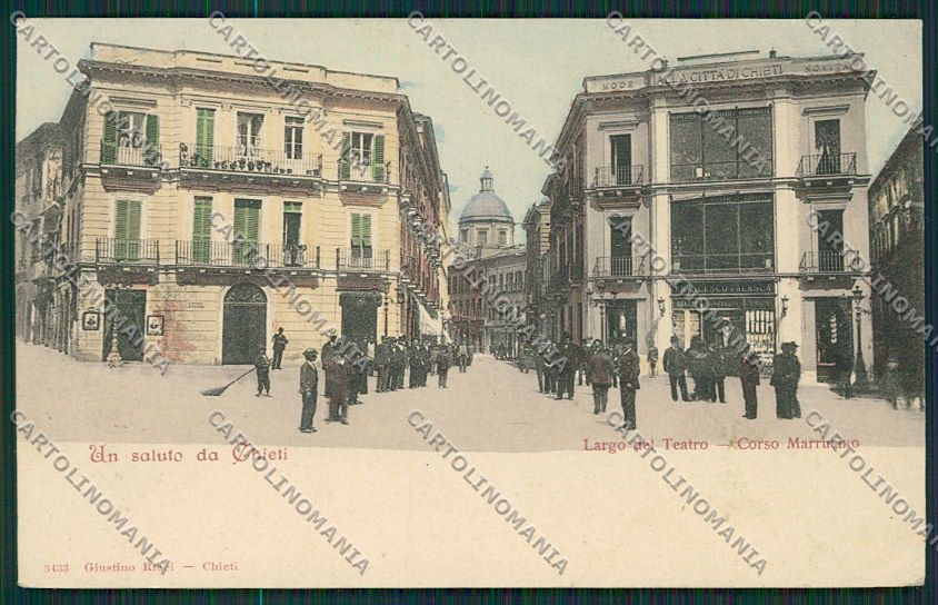 Chieti Città PIEGHINA ANGOLO cartolina QQ4041 – fronte