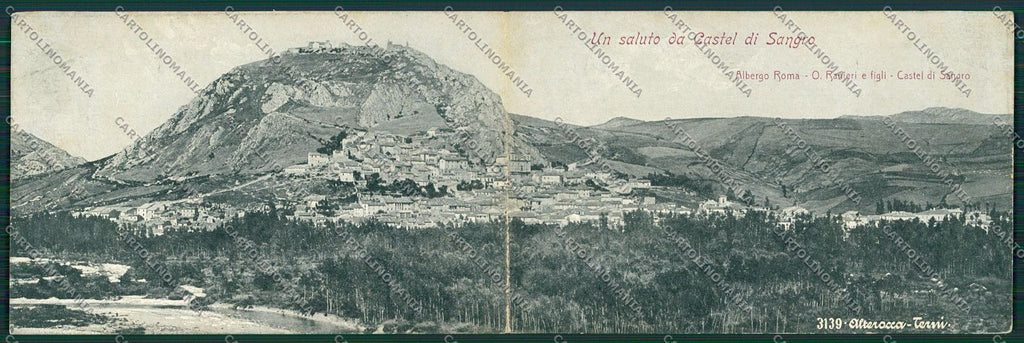 Chieti Castel di Sangro Doppia Alterocca 3139 PIEGA cartolina QQ4060 – fronte