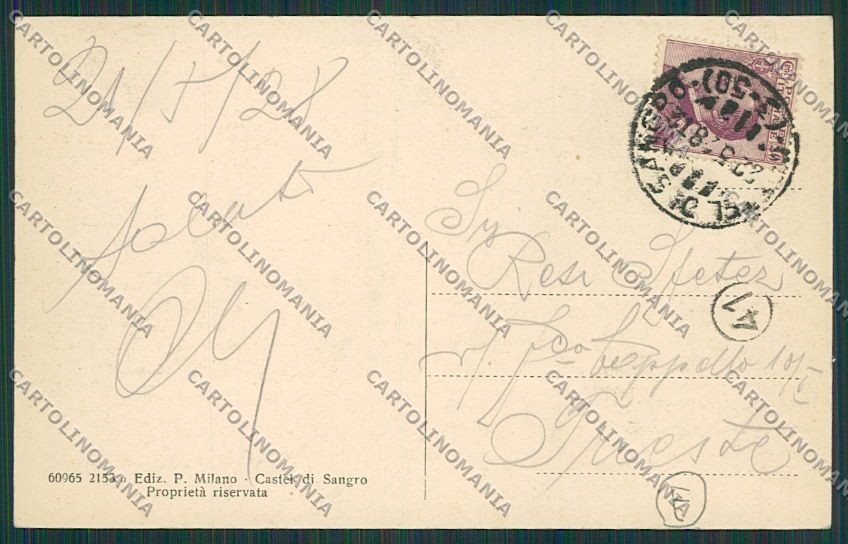Chieti Castel di Sangro cartolina QQ4061 – retro