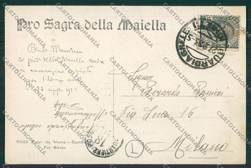 Chieti Guardiagrele Fascismo cartolina QQ4097 – retro