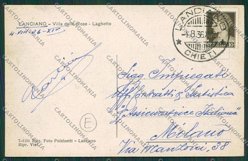 Chieti Lanciano cartolina QQ4108 – retro