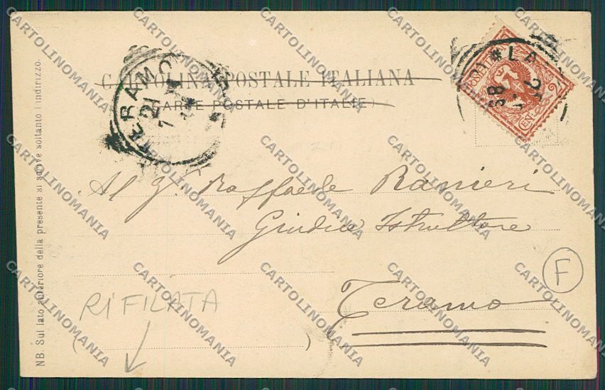 Chieti Lanciano RIFILATA cartolina QQ4112 – retro