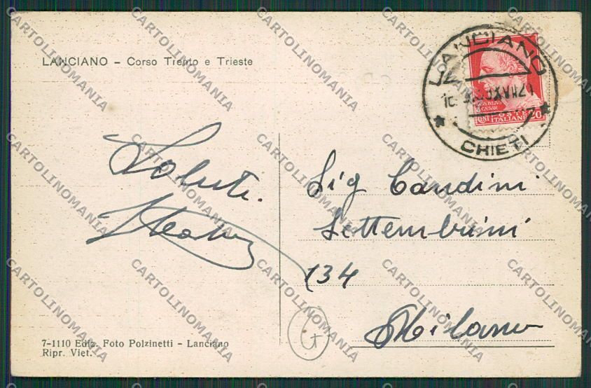 Chieti Lanciano cartolina QQ4118 – retro