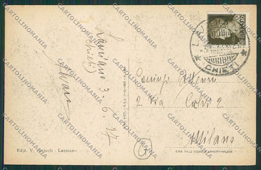 Chieti Lanciano cartolina QQ4120 – retro