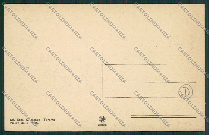 Teramo Città cartolina QQ4159 – retro