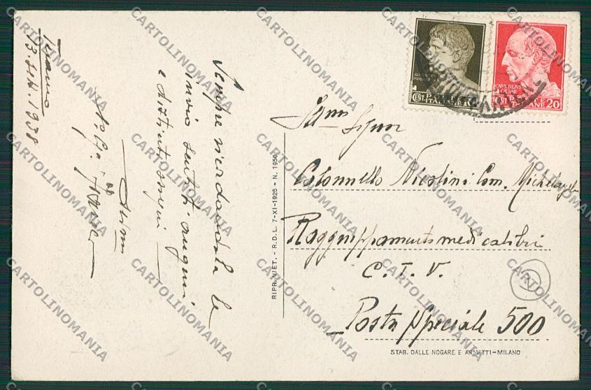 Teramo Città Poste cartolina QQ4163 – retro