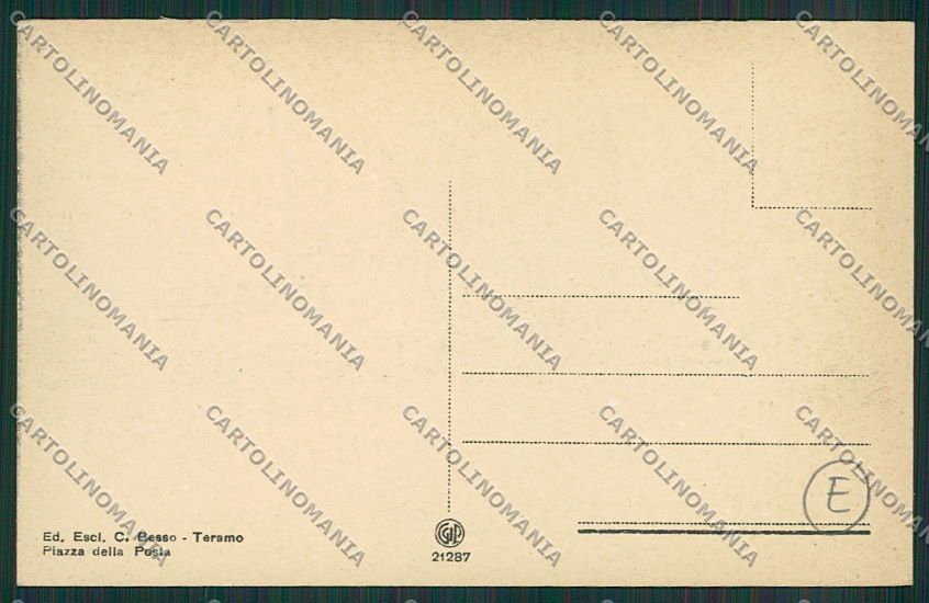 Teramo Città cartolina QQ4172 – retro