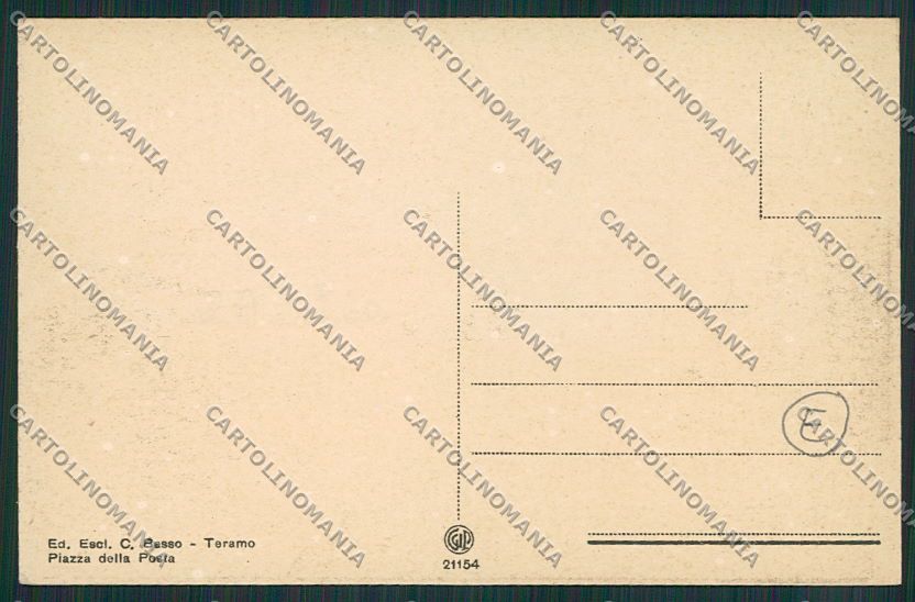 Teramo Città cartolina QQ4173 – retro