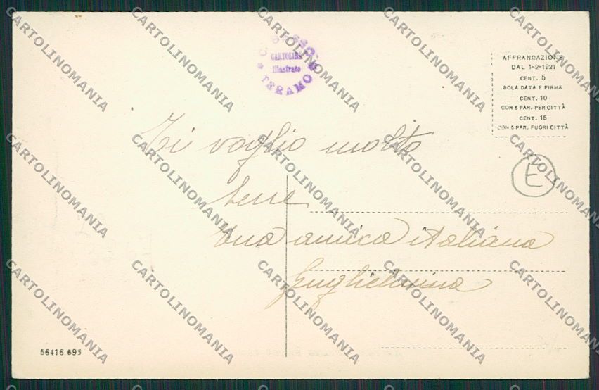 Teramo Città cartolina QQ4179 – retro