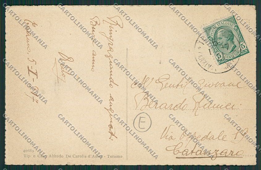 Teramo Città cartolina QQ4183 – retro