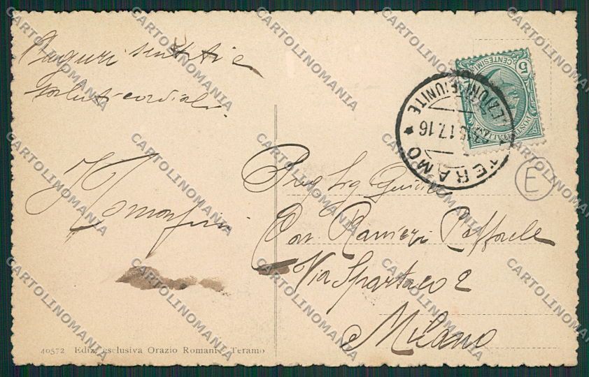 Teramo Città cartolina QQ4184 – retro
