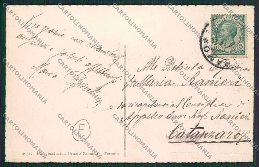 Teramo Città cartolina QQ4185 – retro