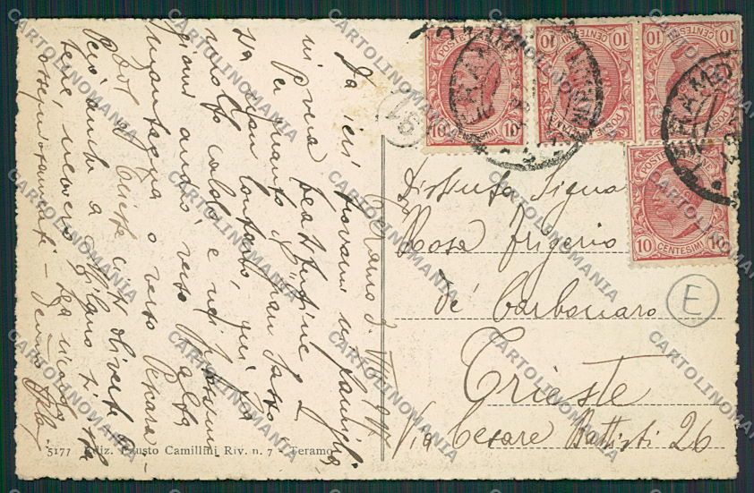 Teramo Città cartolina QQ4186 – retro