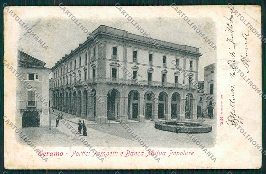 Teramo Città Alterocca 1224 PIEGHINA cartolina QQ4193 – fronte