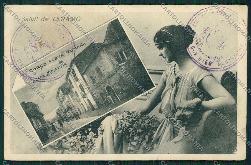 Teramo Città Saluti da PIEGA cartolina QQ4218 – fronte