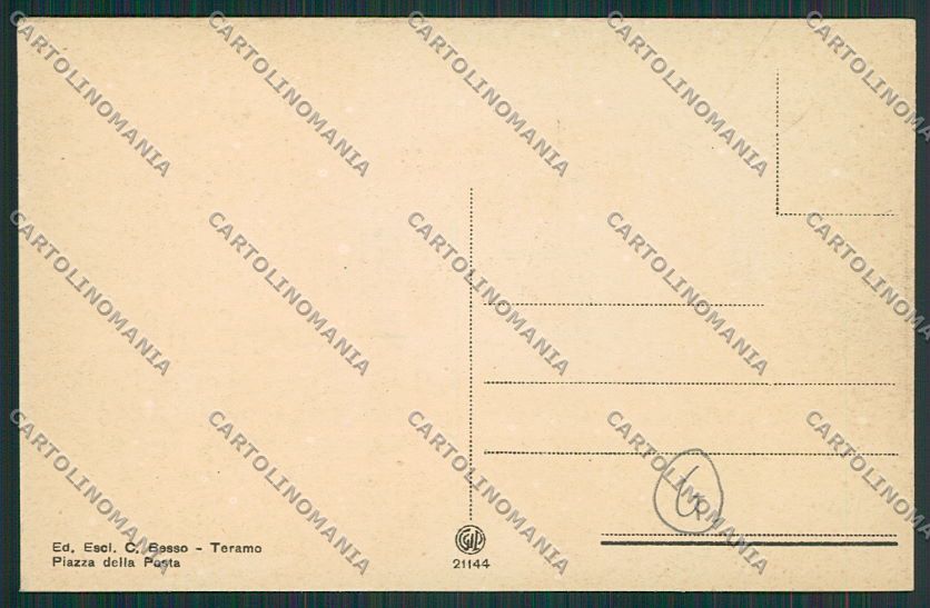 Teramo Città cartolina QQ4220 – retro
