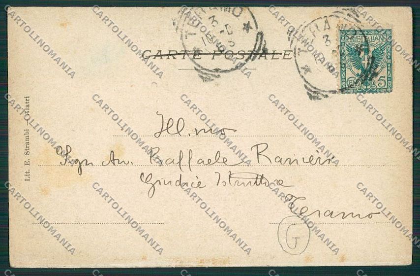 Teramo Città cartolina QQ4237 – retro