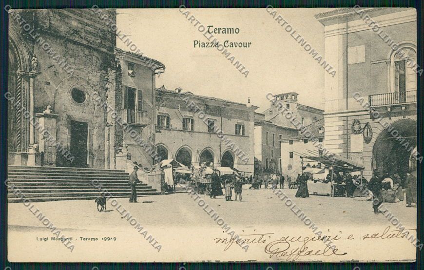 Teramo Città Mercato cartolina QQ4248 – fronte