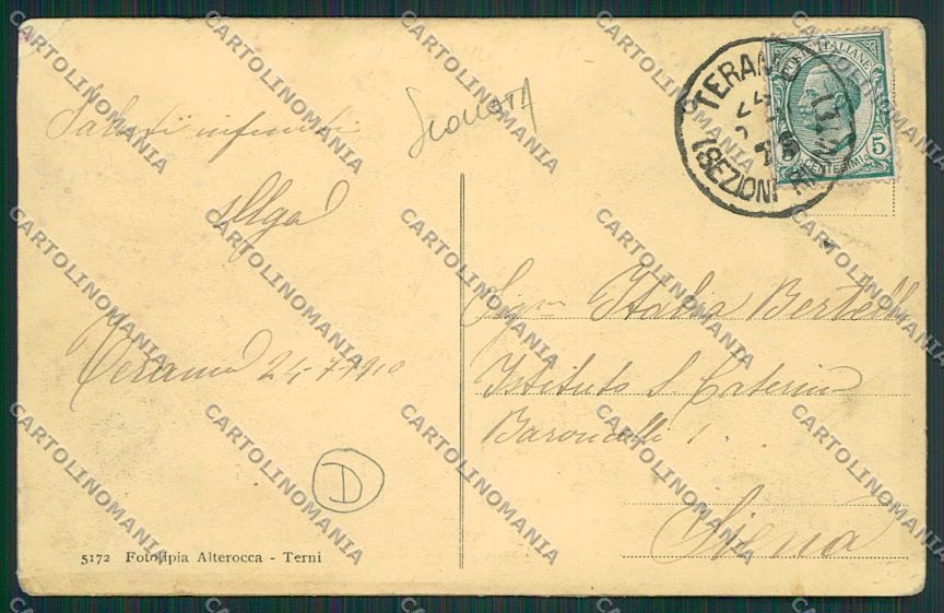 Teramo Città SCOLLATA cartolina QQ4264 – retro