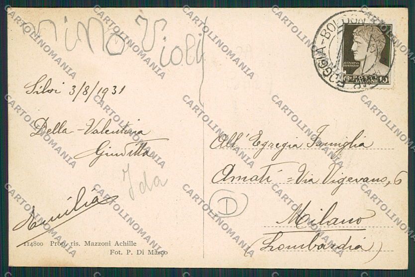 Teramo Silvi PIEGA cartolina QQ4312 – retro