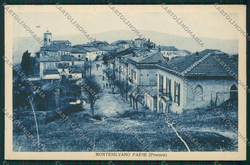 Pescara Montesilvano Paese PIEGA cartolina QQ4346 – fronte