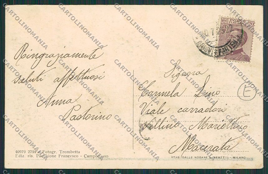 Campobasso Città PIEGA cartolina QQ4379 – retro