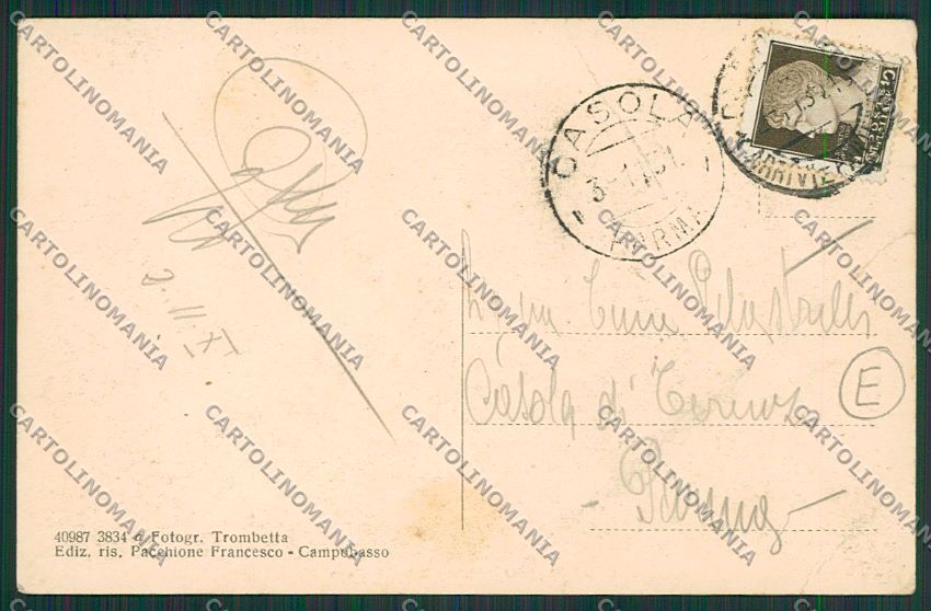 Campobasso Città PIEGA cartolina QQ4387 – retro
