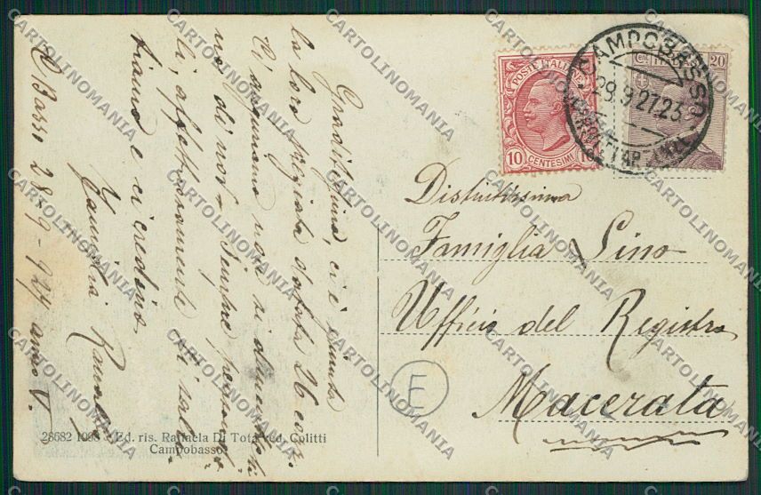 Campobasso Città cartolina QQ4395 – retro