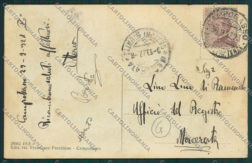 Campobasso Città Banca cartolina QQ4404 – retro