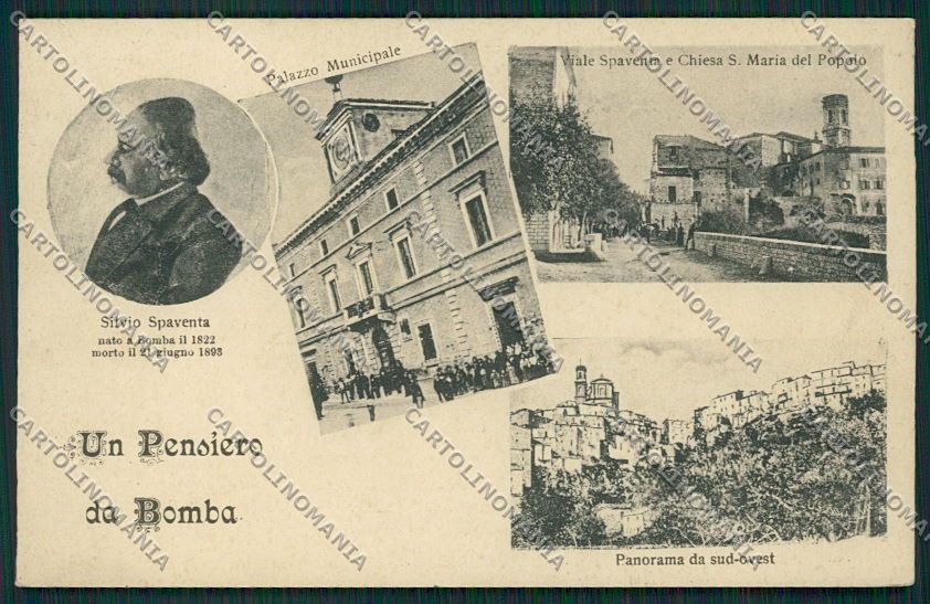 Chieti Bomba Un Pensiero da cartolina QQ4469 – fronte