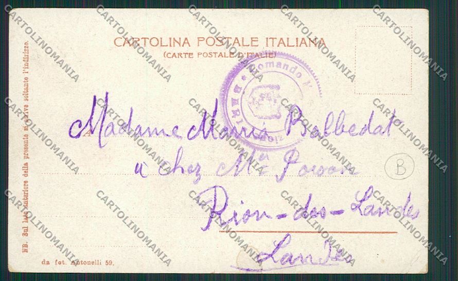 Bari Città cartolina QQ4470 – retro