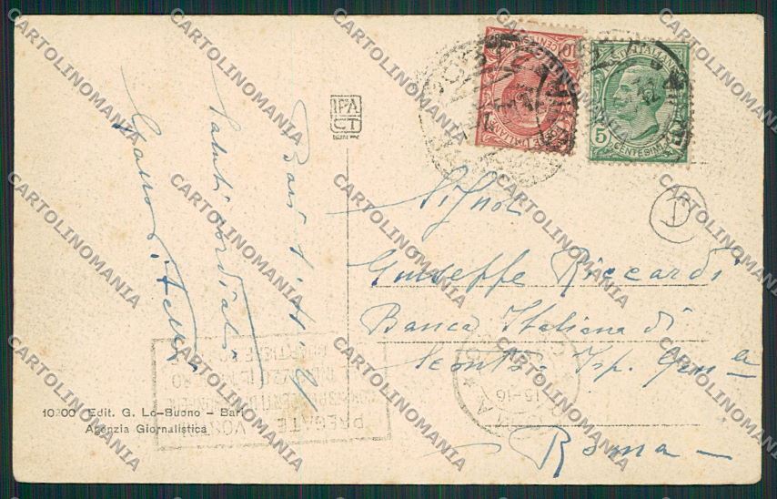 Bari Città cartolina QQ4485 – retro