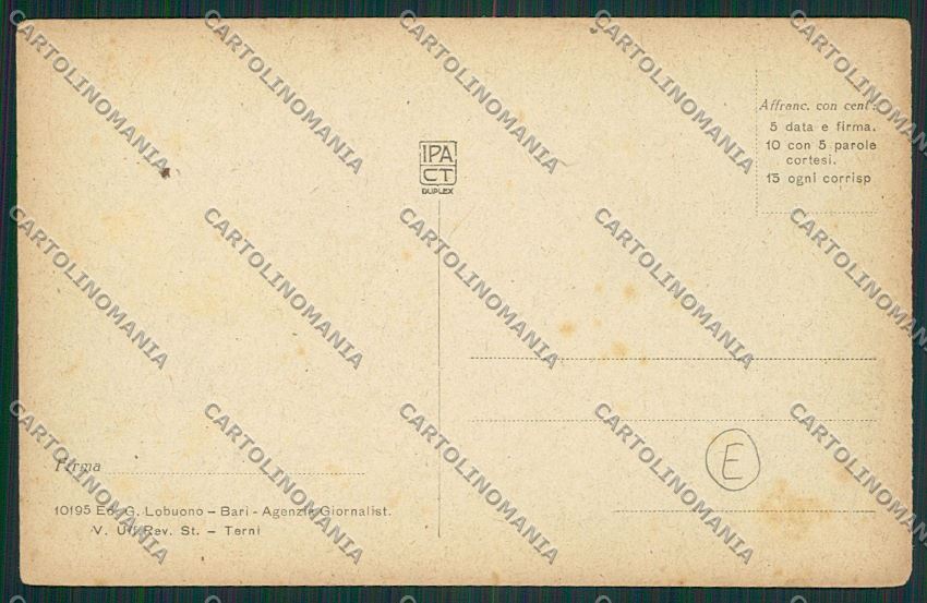 Bari Città Tram cartolina QQ4504 – retro