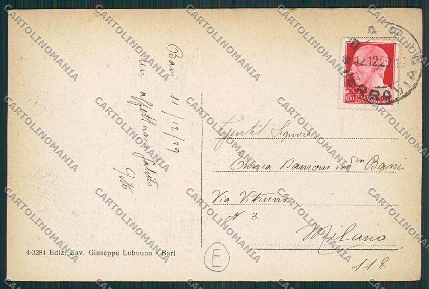 Bari Città cartolina QQ4507 – retro