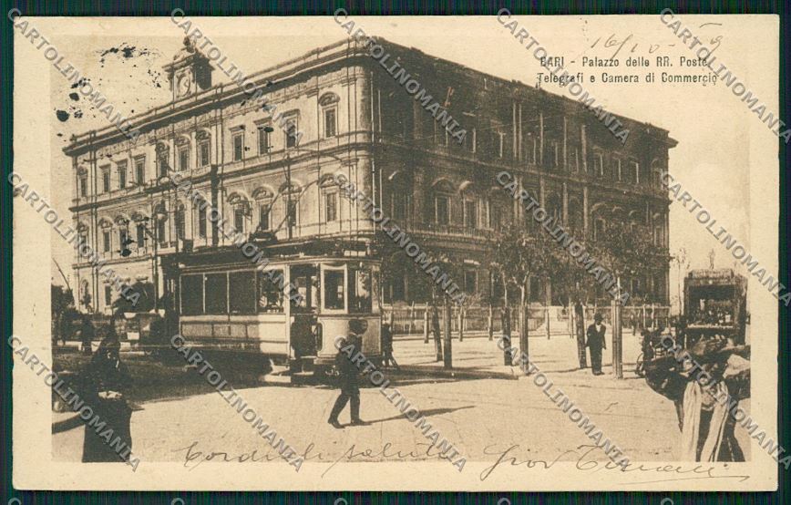 Bari Città Tram Poste cartolina QQ4526 – fronte