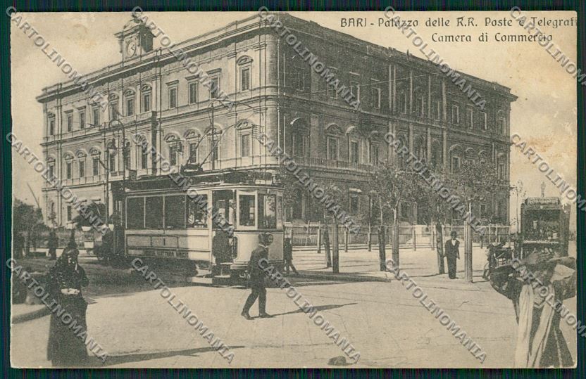 Bari Città Tram Poste ABRASA cartolina QQ4552 – fronte