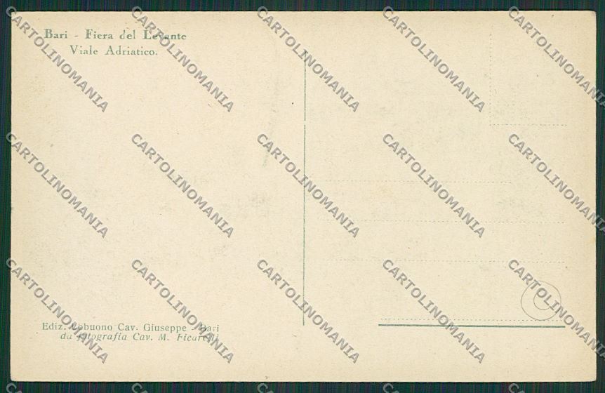 Bari Città Fiera Levante cartolina QQ4573 – retro