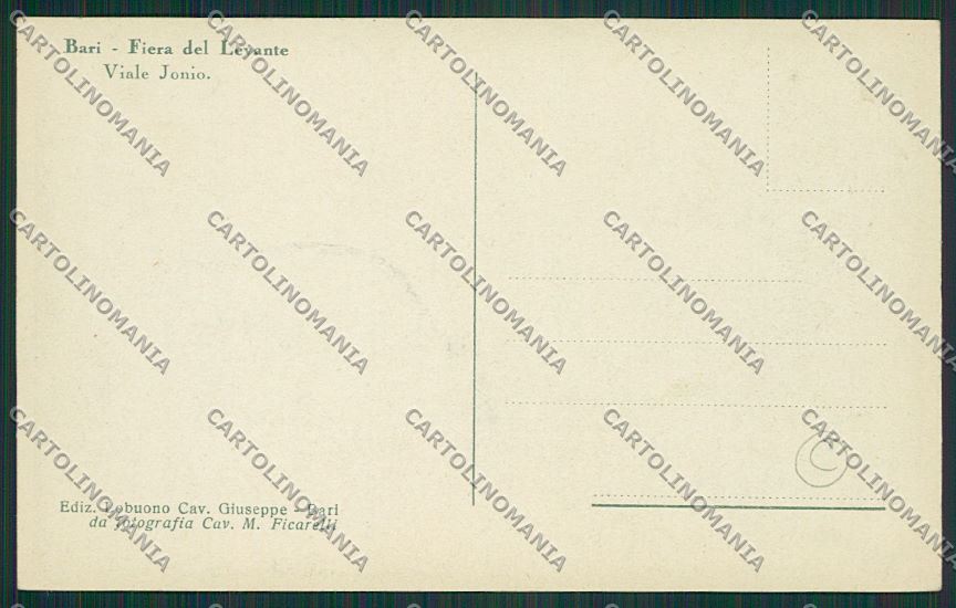 Bari Città Fiera Levante cartolina QQ4575 – retro