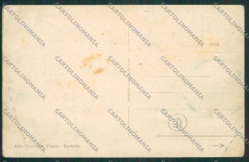 Bari Barletta PIEGHE cartolina QQ4611 – retro