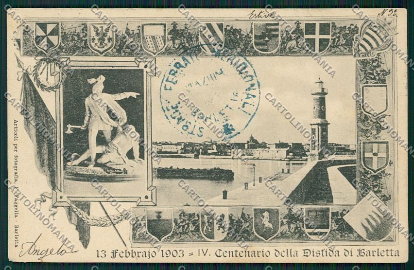 Bari Barletta cartolina QQ4622 – fronte